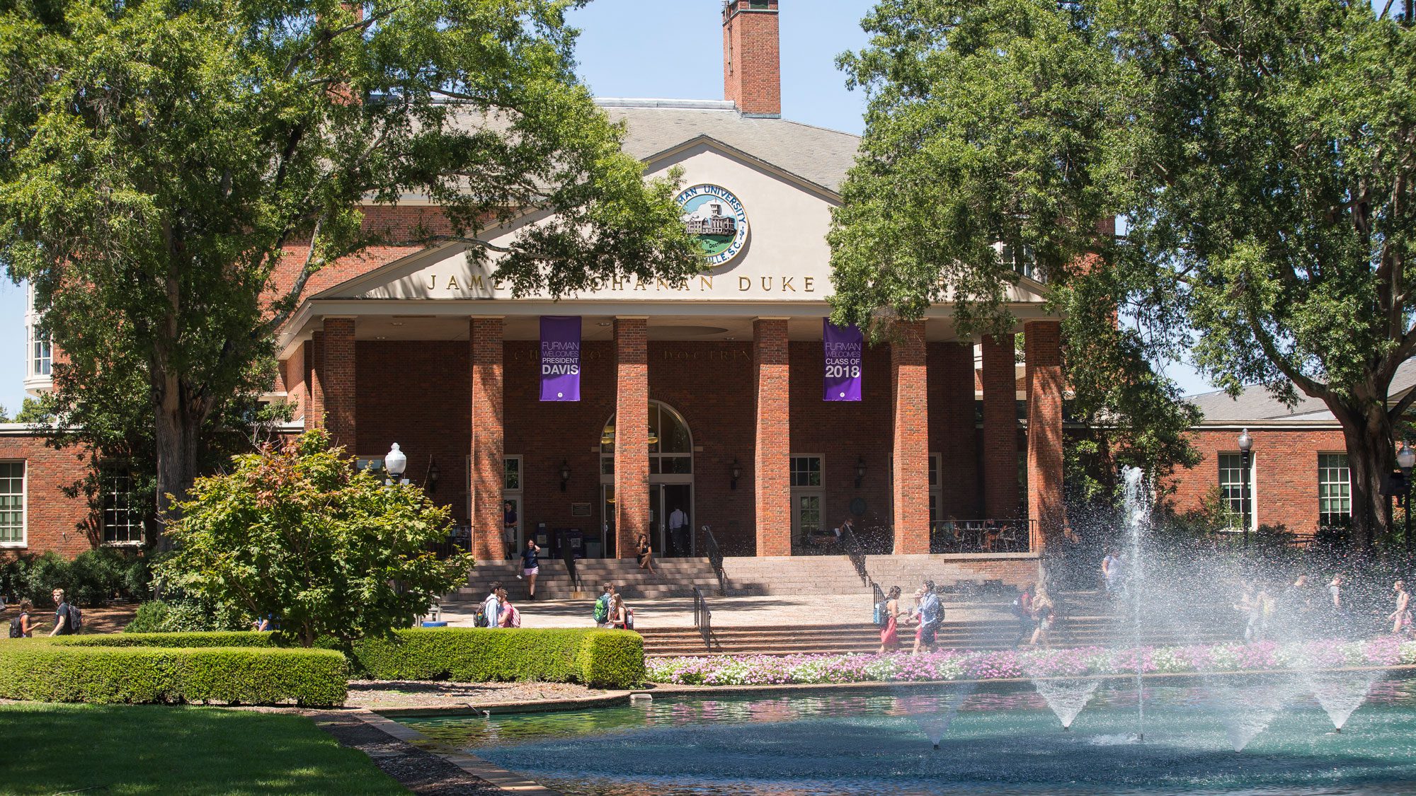 A picture of the Furman University library